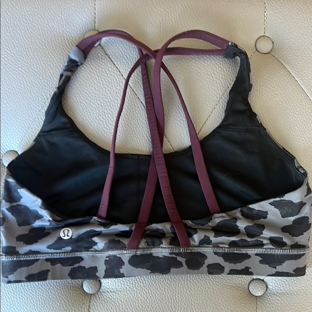 lululemon athletica Black and Gray Sports Bra size10